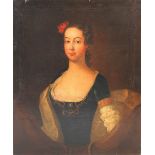 18th century British School Half length portrait of Lady Mary Ann oil on canvas 74.5cm x 62cm