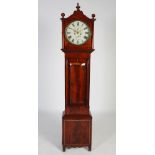 A 19th century mahogany longcase clock, J. & A. McNab, Perth, the circular enamel dial with Roman