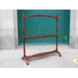 A 19th century mahogany boot rack, 91cm wide x 104.5cm high.