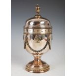 A limited edition Mappin & Webb silver urn clock to Commemorate The Marriage of The Prince of