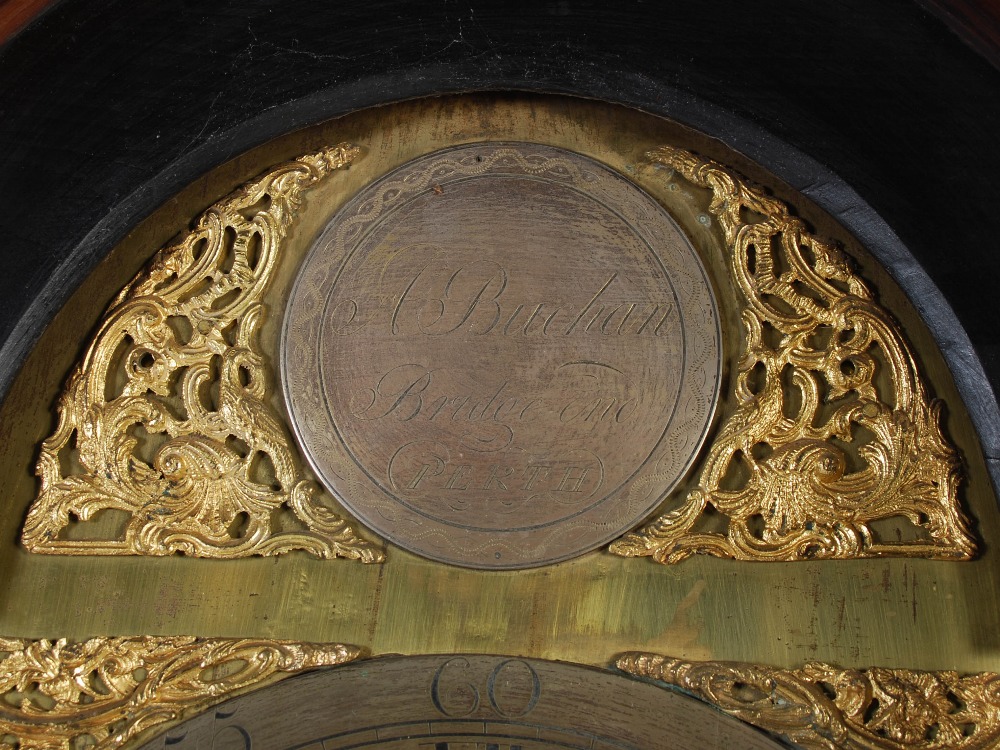 A Late 18th/ early 19th century mahogany and marquetry inlaid longcase clock, A. Buchan, Bridgend, - Image 4 of 9