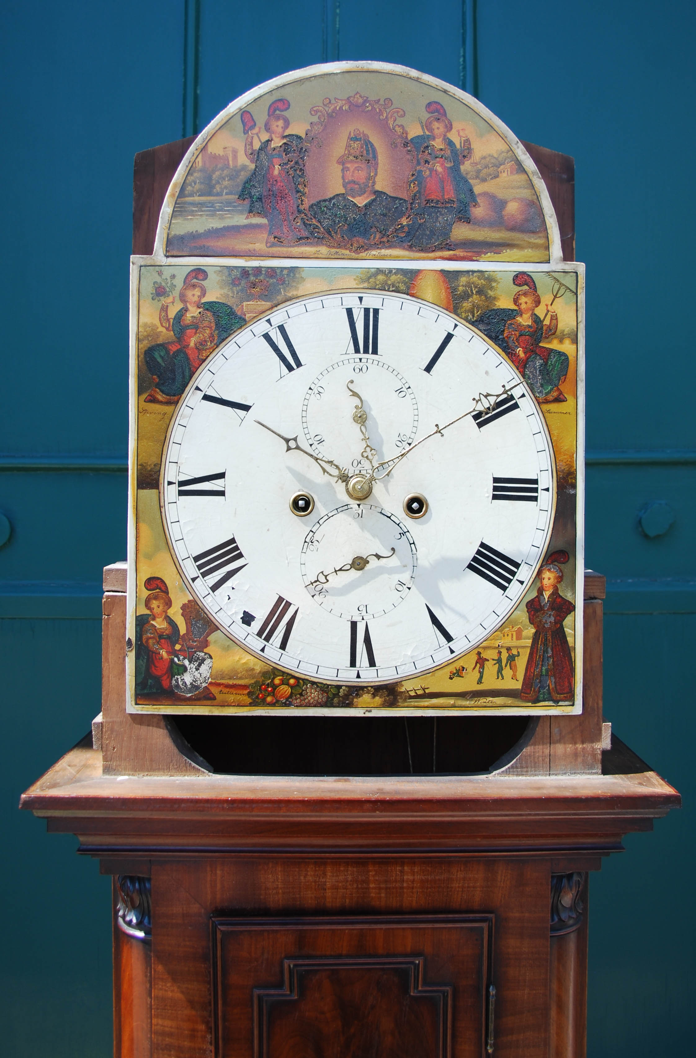 A 19th century mahogany longcase clock, of William Wallace interest - Image 3 of 12