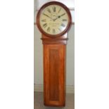 A 19th century mahogany railway station regulator wall clock, J & A MCNAB, PERTH, the 15" circular