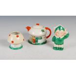 Mabel Lucie Attwell for Shelley, a three piece Boo Boo tea set, printed marks and RD 724421,