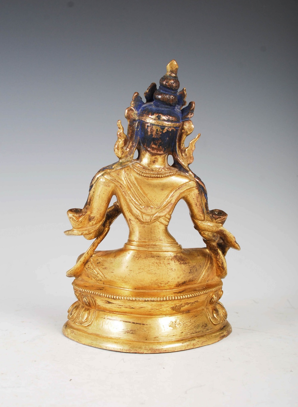 A Chinese gilt bronze figure of Buddha, Qing Dynasty, 16.5cm high. - Image 2 of 5