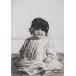 Joseph Simpson (1879-1939) A child etching signed in pencil lower right and numbered 10/50, 28cm x