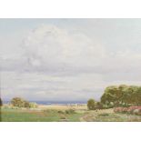 George Houston RSA RSW RI (1869-1947) Summer landscape on the West Coast oil on canvas, signed lower