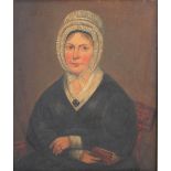 19th century British School A pair of portraits, Gentleman and another of a Lady, a pair oils on