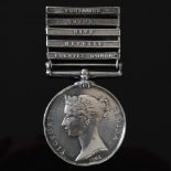 A Military General Service 1793-1814 medal, with five clasps FUENTES D'ONOR, NIVELLE, NIVE,