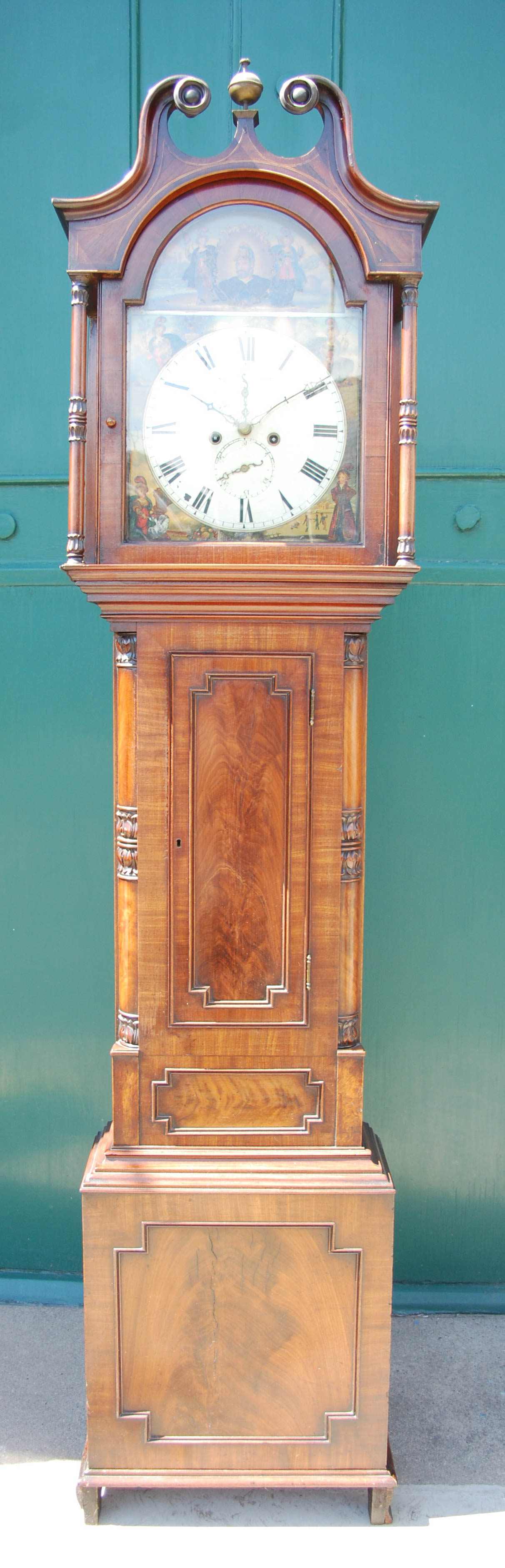 A 19th century mahogany longcase clock, of William Wallace interest