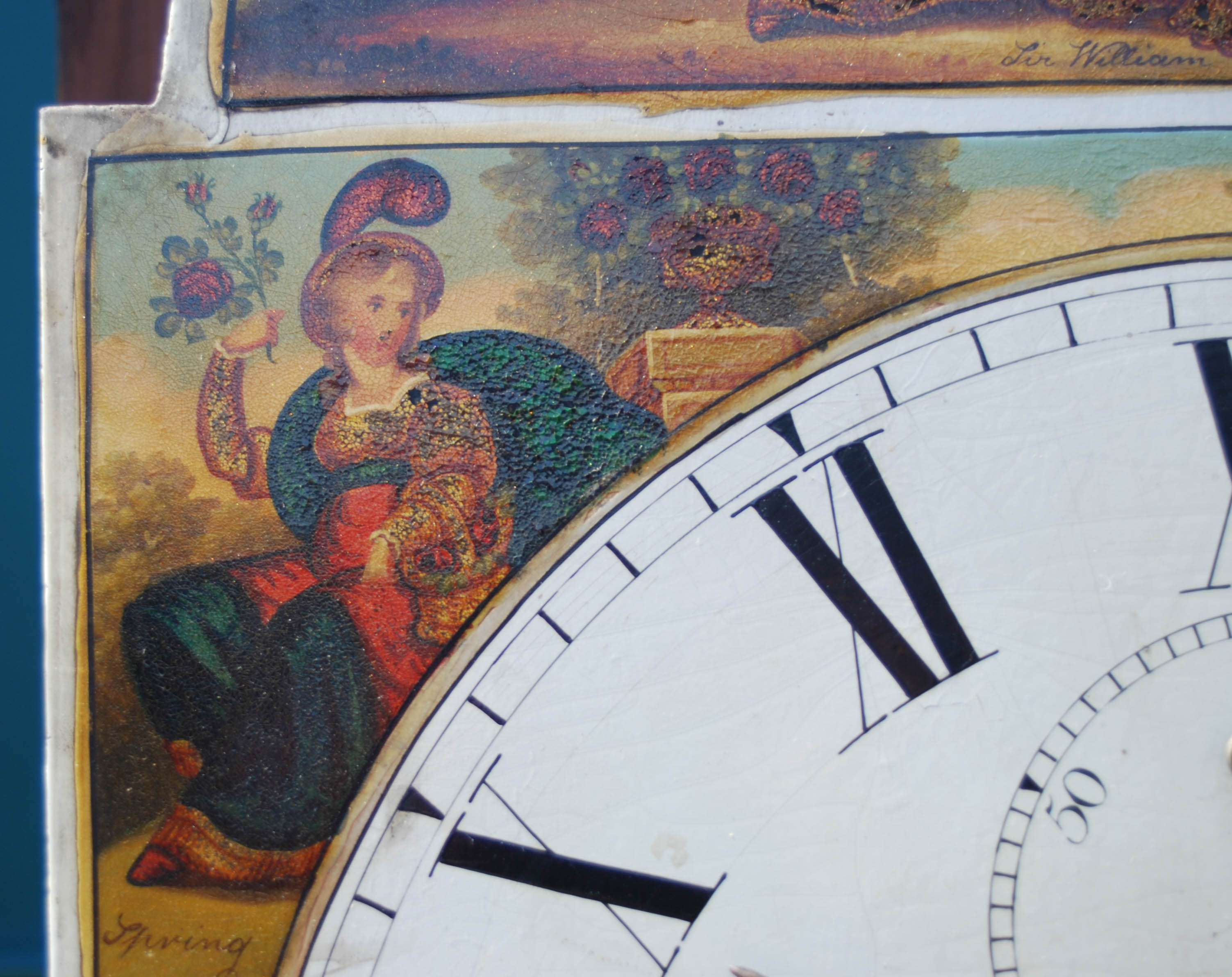 A 19th century mahogany longcase clock, of William Wallace interest - Image 6 of 12