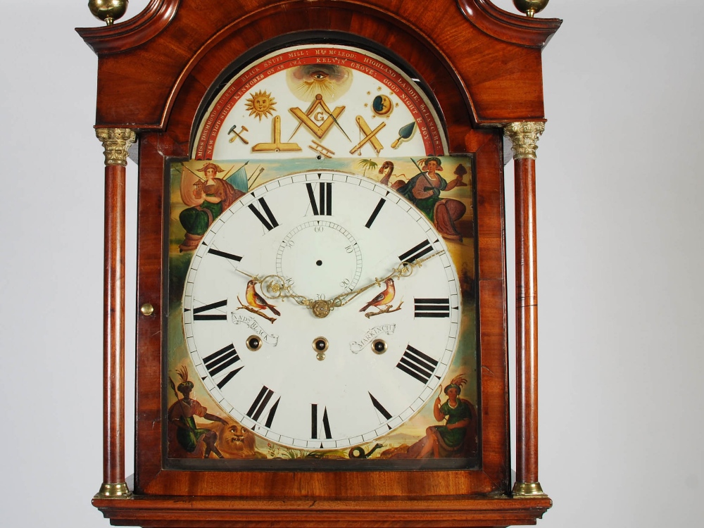 A 19th century mahogany musical longcase clock of Masonic Interest, ANDW. BLACK, MARKINCH, the - Image 2 of 8