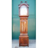 A 19th Century mahogany longcase clock, JAS MCFARLANE, AUCHTERARDER, the enamel dial with Roman