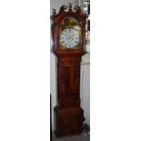 A 19th Century mahogany longcase clock, W.M.CROLL, DUNDEE, the enamel dial with Roman numerals,