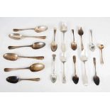 A collection of assorted 18th century and later silver flatware, various dates, makers and place,