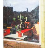 AR Joe McIntyre (20th century) Study for summer in the city, window Hilltown oil on canvas board,
