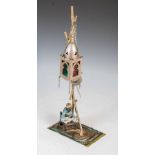 Franz Bergman, cold painted bronze table lamp, modelled with an Arab figure sitting on a chair on
