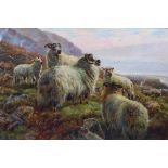 Robert Watson (1865-1916) Highland landscape with sheep oil on canvas, signed and dated 1915 lower