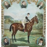 19th century British School The Lucky Duke's "DONOVAN", Winner of The Derby 1889 coloured print 45cm