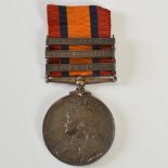 A Queen's South Africa medal, inscribed to '4040. Pte. J. KAVANAGH. Gren. Gds', with three bars,