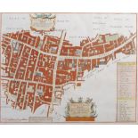 An 18th century coloured map Langborne Ward and Candlewick Ward, 30.5cm x 37cm.