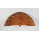 An 18th century pine alcove shell-shaped canopy, 106.5cm wide x 56.5cm high x 47cm deep.