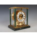 Jaeger-Le Coultre, an Atmos clock, with Roman numeral dial, the brass case with green details,
