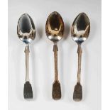 Three rare early 19th century Scottish Provincial silver teaspoons by John & Patrick Riach,