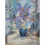 AR Winifred McKenzie (1905-2001) Blue Hyacinths oil on canvas, signed lower right and inscribed on