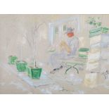 AR Annabel Kidston (1896-1981) Quiet Moments watercolour, inscribed on label verso 25.5cm x 34.5cm