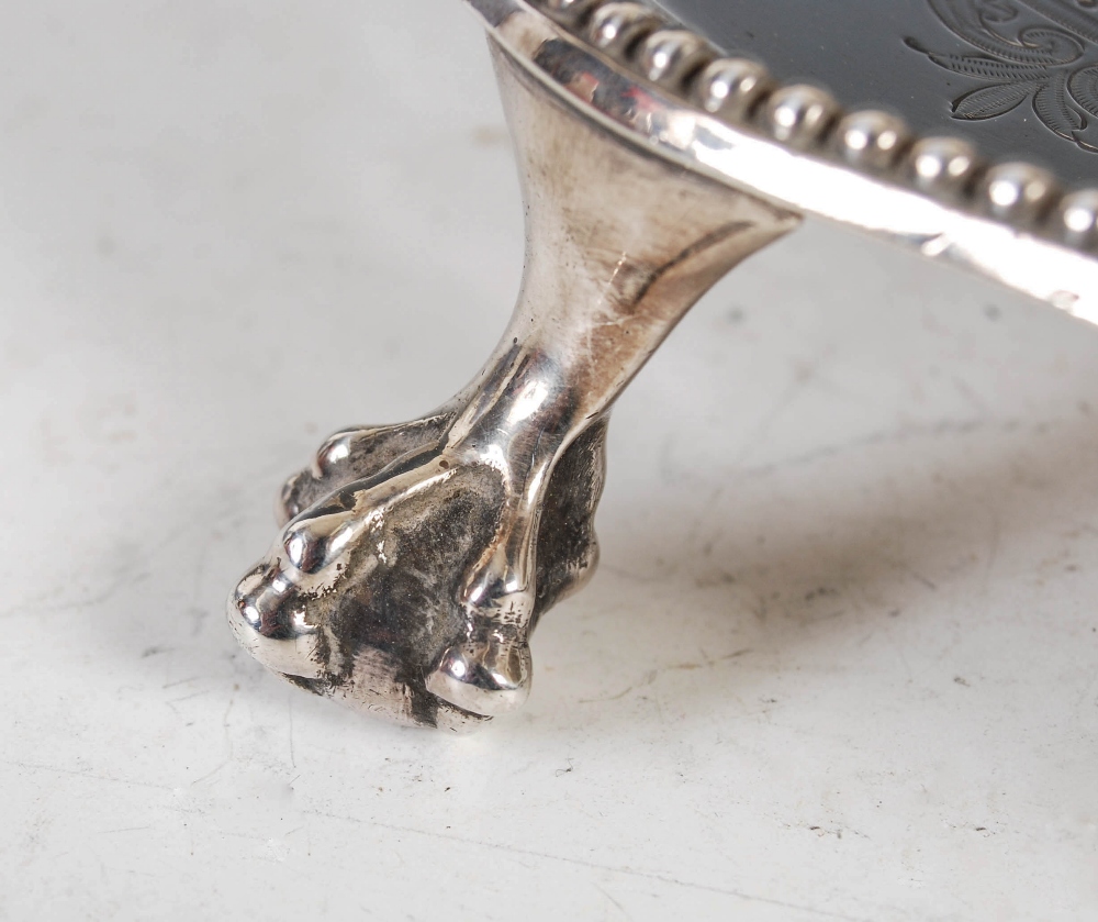 A Victorian silver salver, London, 1875, makers mark of JB over EB, of shaped circular form with - Image 3 of 6