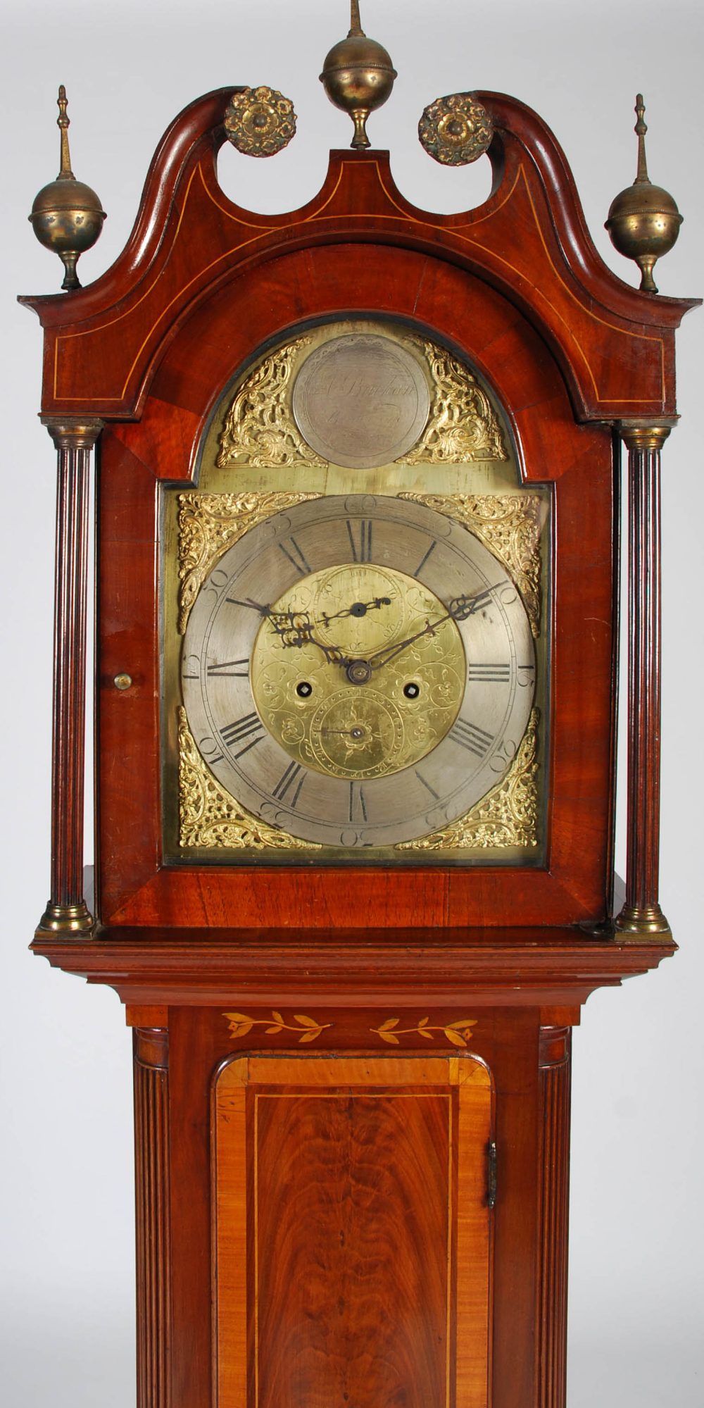 A Late 18th/ early 19th century mahogany and marquetry inlaid longcase clock, A. Buchan, Bridgend, - Image 2 of 9