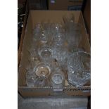 BOX - ASSORTED GLASSWARE