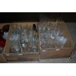 TWO BOXES - ASSORTED GLASSWARE