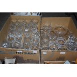 TWO BOXES - ASSORTED GLASSWARE