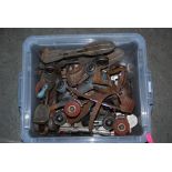 BOX - ASSORTED VINTAGE ROLLER SKATES