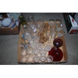 BOX - ASSORTED GLASSWARE