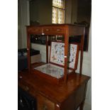 A 19TH CENTURY MAHOGANY SIDE TABLE WITH TWO FRIEZE DRAWERS