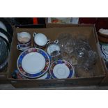 BOX - ASSORTED CERAMICS AND GLASSWARE