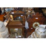 THREE ASSORTED MANTEL CLOCKS.