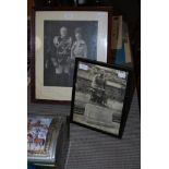FIELD MARSHALL DOUGLAS HAIG AND HIS WIFE SEPIA PORTRAIT PHOTOGRAPH IN STRUT FRAME BEARING PENCIL