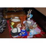 A COLLECTION OF BESWICK AND ROYAL DOULTON CHARACTER FIGURES AND CHARACTER JUGS INCLUDING BESWICK '