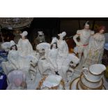 GROUP OF FIVE STAFFORDSHIRE FIGURES TO INCLUDE 'PRINCESS ROYAL OF PRUSSIA', TWO PAIRS OF FIGURES