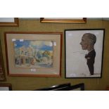 JILL WALKER, THE SHADY SIDE GROCERY ANTIGUA, WATERCOLOUR, SIGNED AND DATED -59, LOWER LEFT, TOGETHER