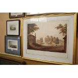 AFTER CLARK GRETNA GREEN TOGETHER WITH TWO OTHER COLOURED PRINTS STIRLING CASTLE AND AIRTHREY
