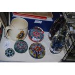 A GROUP OF SCOTTISH STRATHEARN GLASS PAPERWEIGHTS, INCLUDING FOUR MILLEFIORI EXAMPLES, ONE