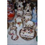A COLLECTION OF MASONS IRONSTONE MANDALAY PATTERN CERAMICS AND ROYAL ALBERT OLD COUNTRY ROSES TO