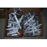 AVIATION INTEREST, TWO BOXES OF ASSORTED MODEL AIRCRAFT, CORGI AND OTHER MAKES