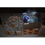 THREE BOXES OF ASSORTED GLASSWARE AND CERAMICS