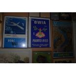 AVIATION ADVERTISING INTEREST, V BOAC VC10, TRIUMPHANTLY SWIFT SILENT SERENE, LITHOGRAPHIC POSTER,